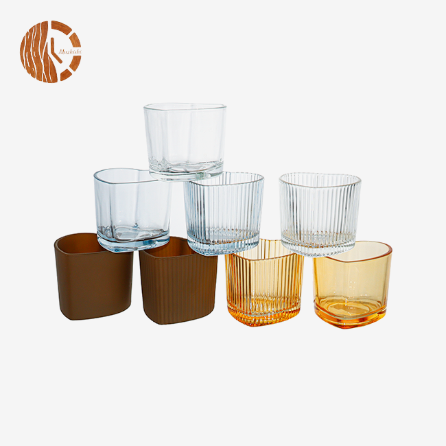 Glass Heart Shaped Candle Holder